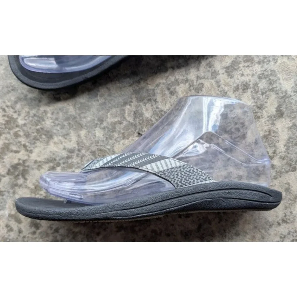 Olukai Sandals Womens 6 Kulapa Kai Thong Flip Flops Flats Slip On Comfort Gray